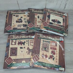 Lot Of 5 Bucilla's Patchworks Applique Project Kits Trice Boerens Brand New
